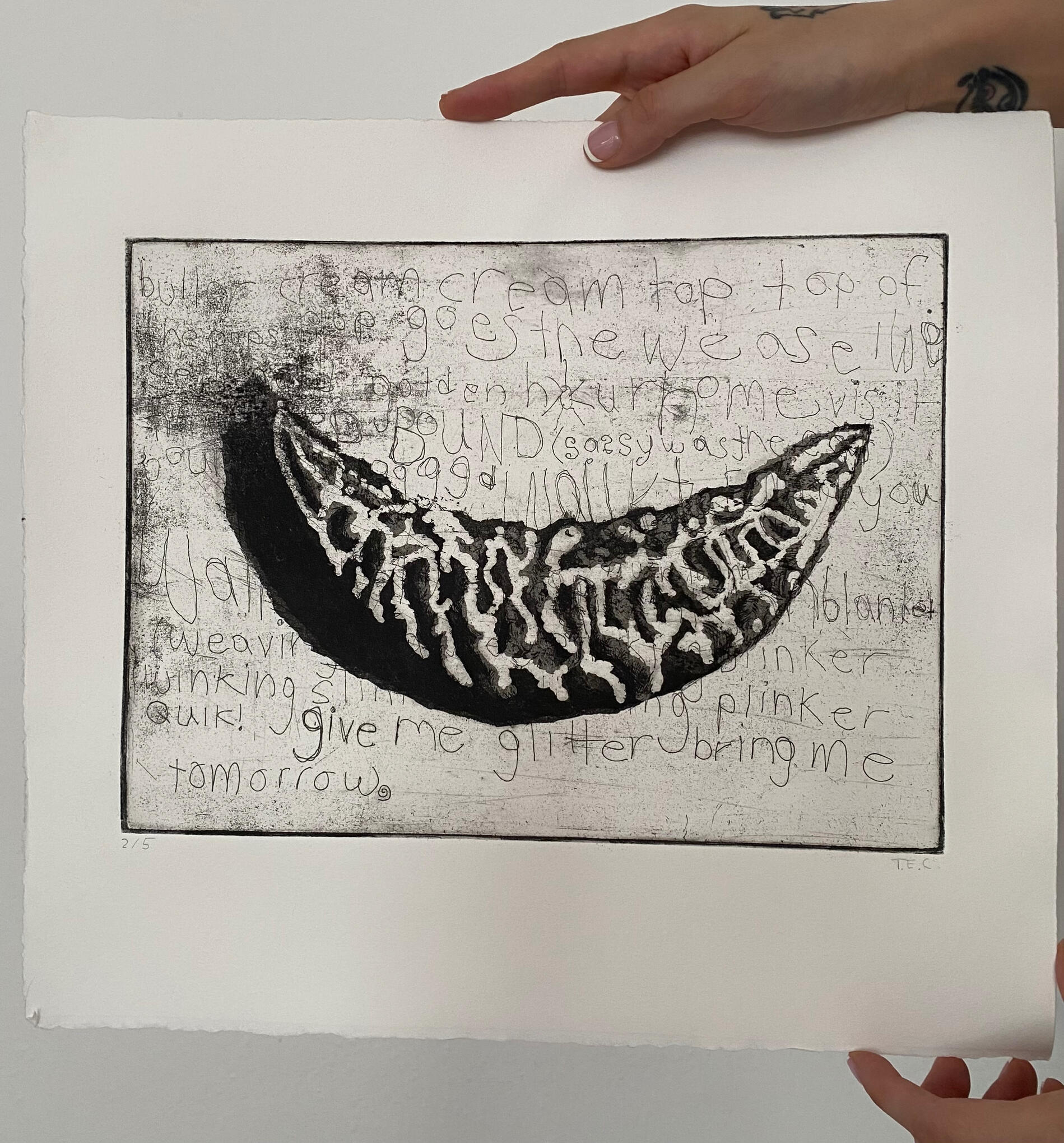 FROSTING(nonsense poem), 2025 (Etching and Aquatint)